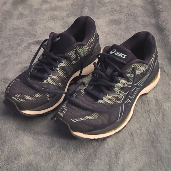 Ladie's ASICS 'Gel Nimbus 20' runners model T850N navy blue  Size 7.5 US - Picture 3 of 7